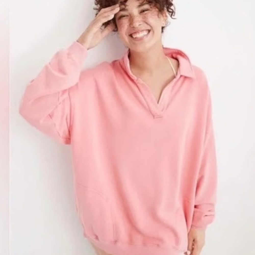 Aerie Pink V-Neck Sweater